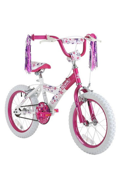 Girls Bike Sonic Glamour II 16" Wheels Pink/White