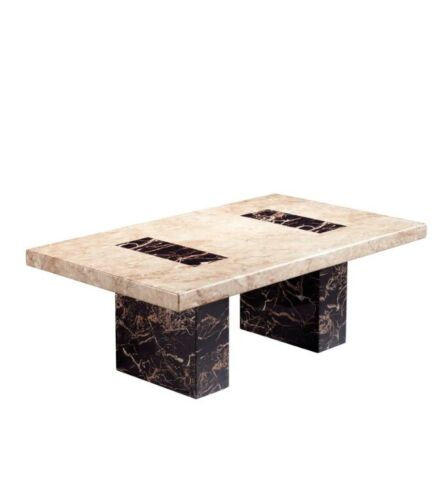 Trinity original marble coffee table (top and base) black and beige colour