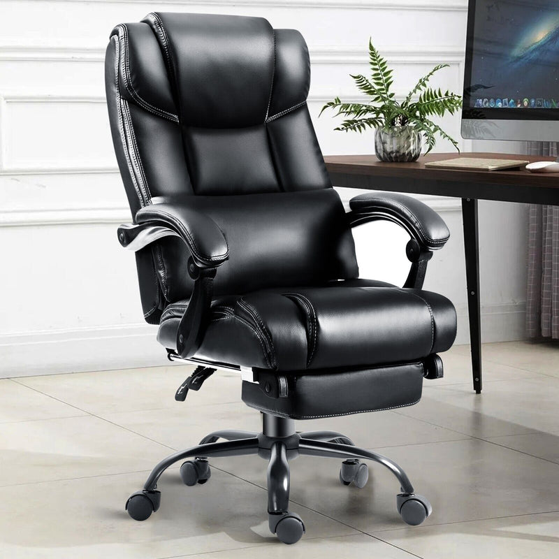 Executive Office Computer Desk Chair Swivel Recliner with in-built foot rest